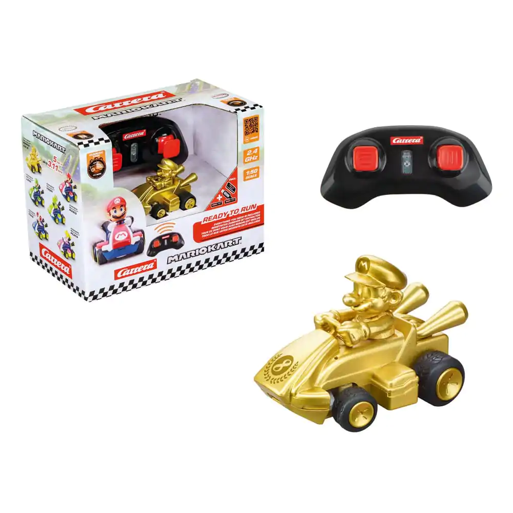 Super Mario Kart avto na daljinsko vodenje 1/50 2.4GHz Mini Mario Gold fotografija izdelka