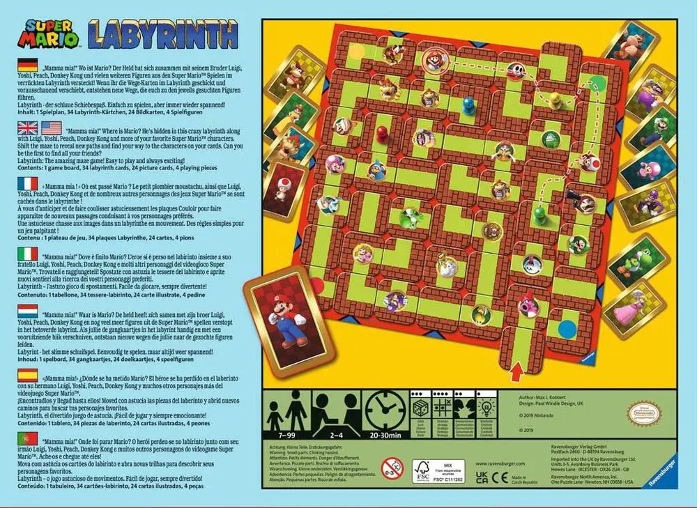 Super Mario družabna igra Labyrinth fotografija izdelka