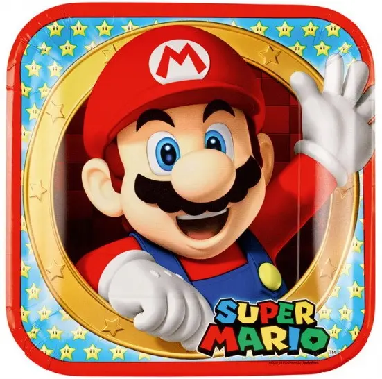 Super Mario papirnati krožniki 8 kosov 23 cm fotografija izdelka