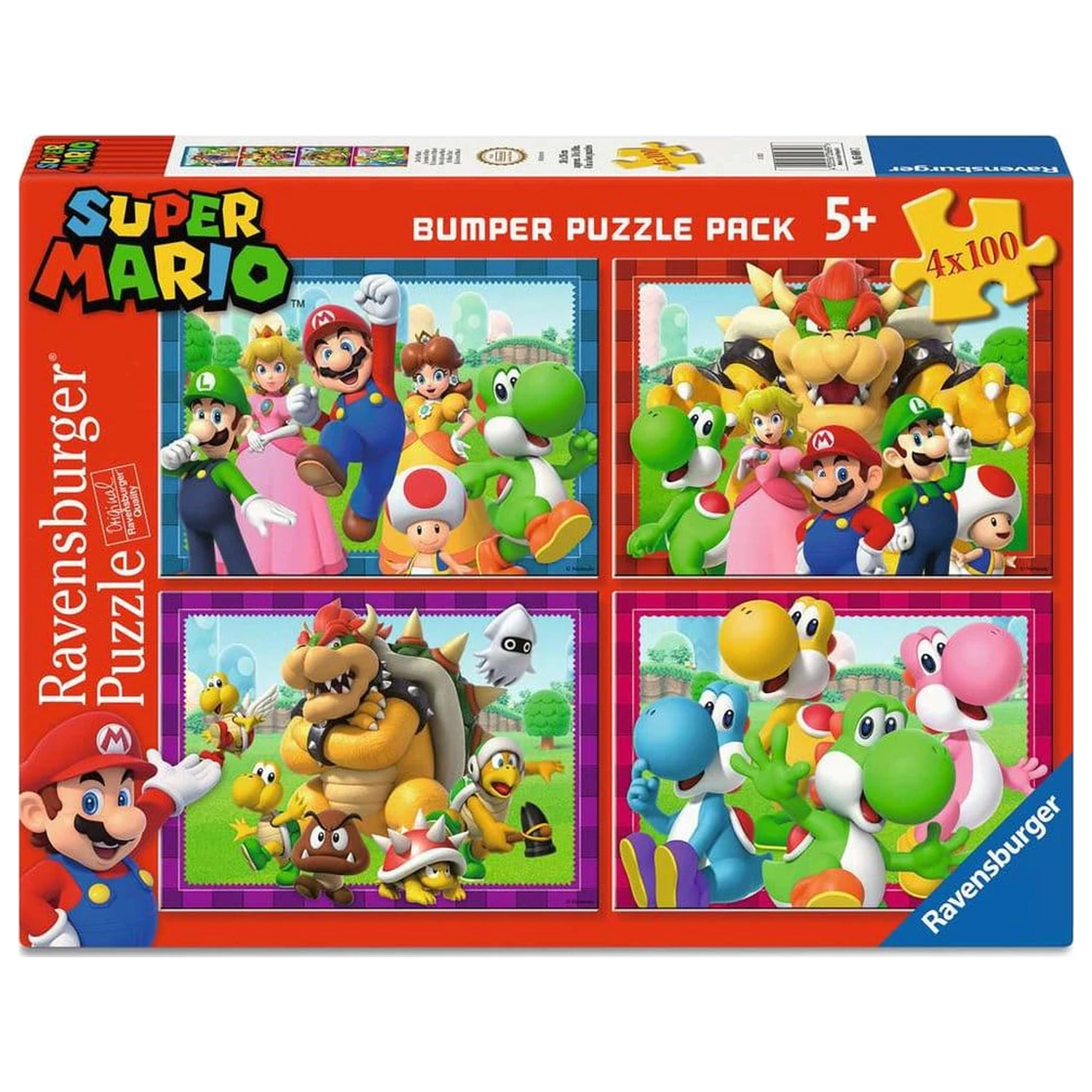 Super Mario Puzzle 4-paket Time for Mario! (4x100 kosov) fotografija izdelka