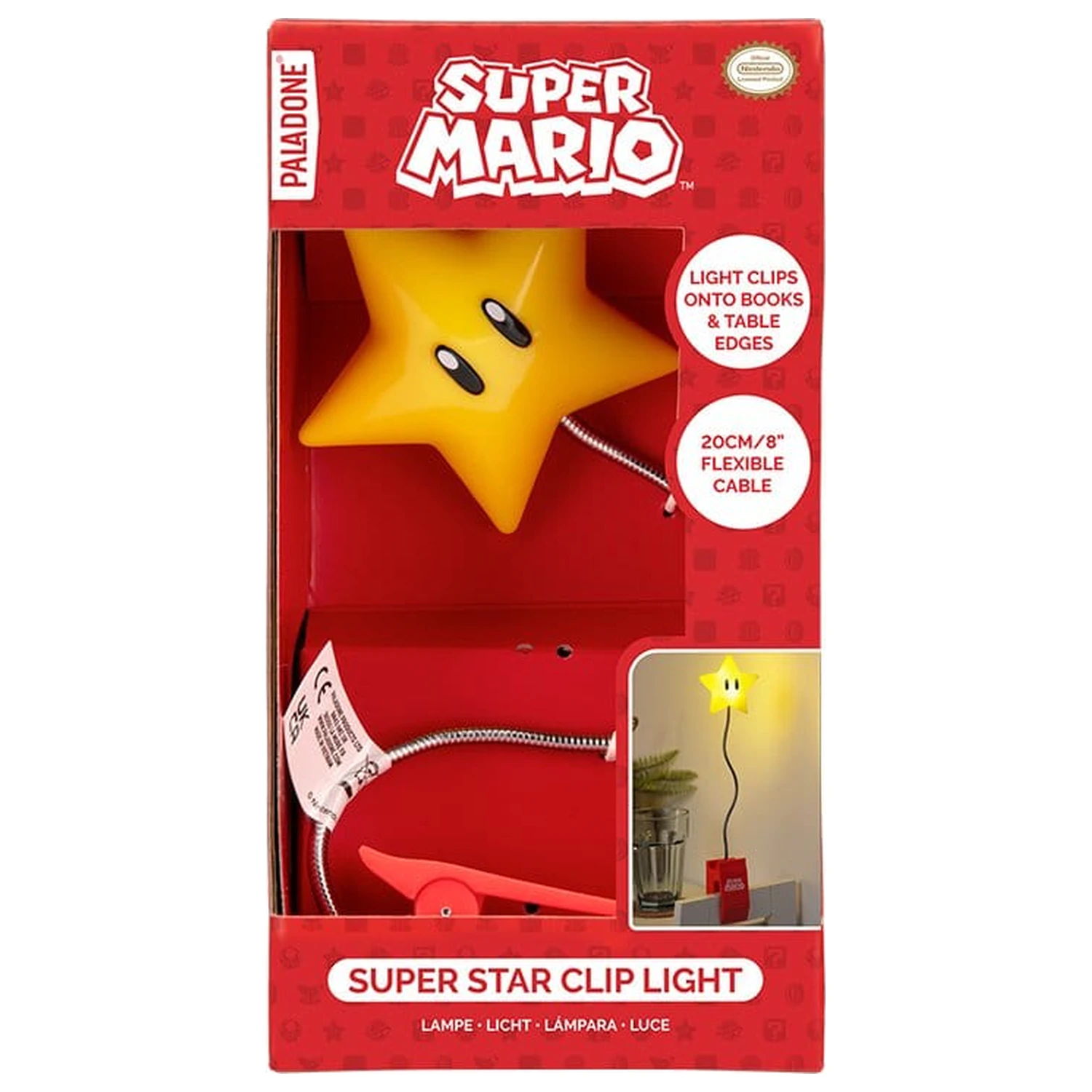 Super Mario Svetlobna Super Star sponka 33 cm fotografija izdelka