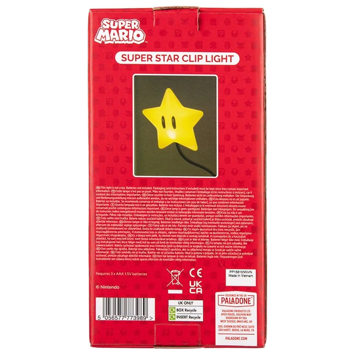 Super Mario Svetlobna Super Star sponka 33 cm fotografija izdelka