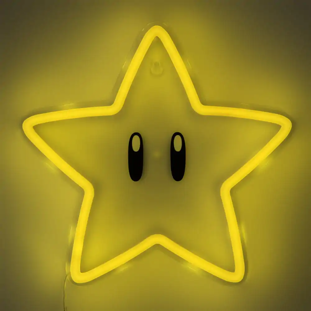 Super Mario LED Stenska Svetilka Light Super Star Neonska fotografija izdelka