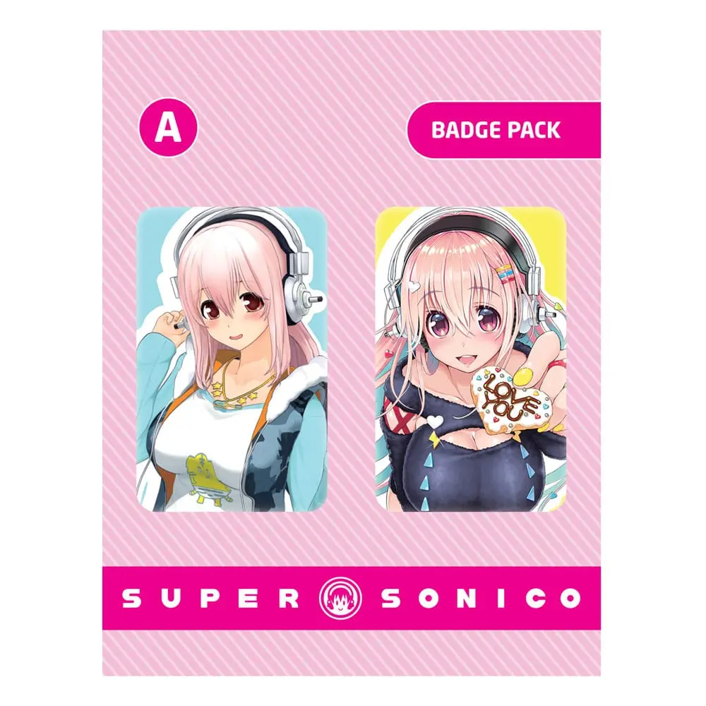 Super Sonico značke 2-Pack Set A fotografija izdelka