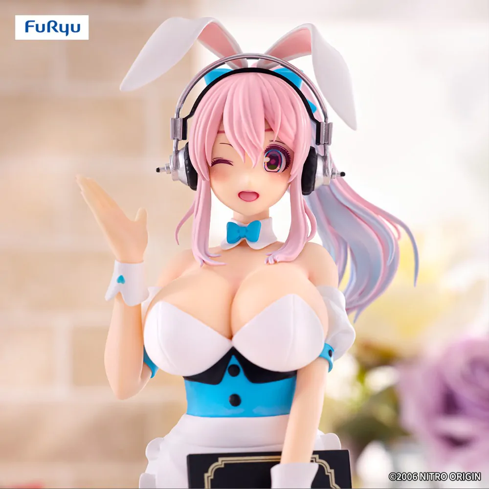 Super Sonico BiCute Bunnies PVC Kip Natakarica Svetlo Modra Barva Ver. 28 cm fotografija izdelka