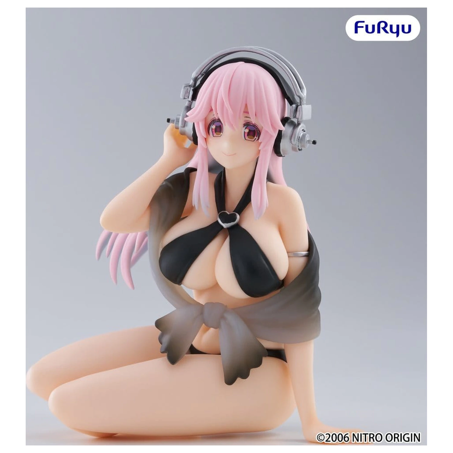 Super Sonico Noodle Stopper PVC kip Super Sonico Swimsuit Black Color Ver. 10 cm fotografija izdelka