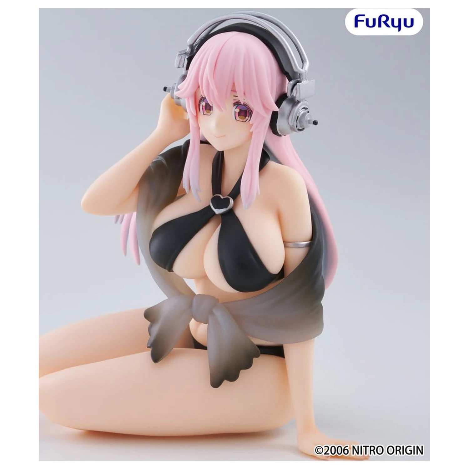 Super Sonico Noodle Stopper PVC kip Super Sonico Swimsuit Black Color Ver. 10 cm fotografija izdelka