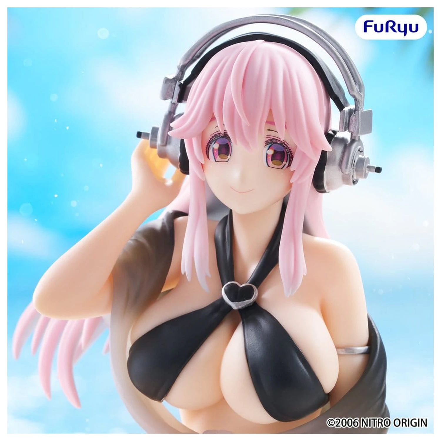 Super Sonico Noodle Stopper PVC kip Super Sonico Swimsuit Black Color Ver. 10 cm fotografija izdelka
