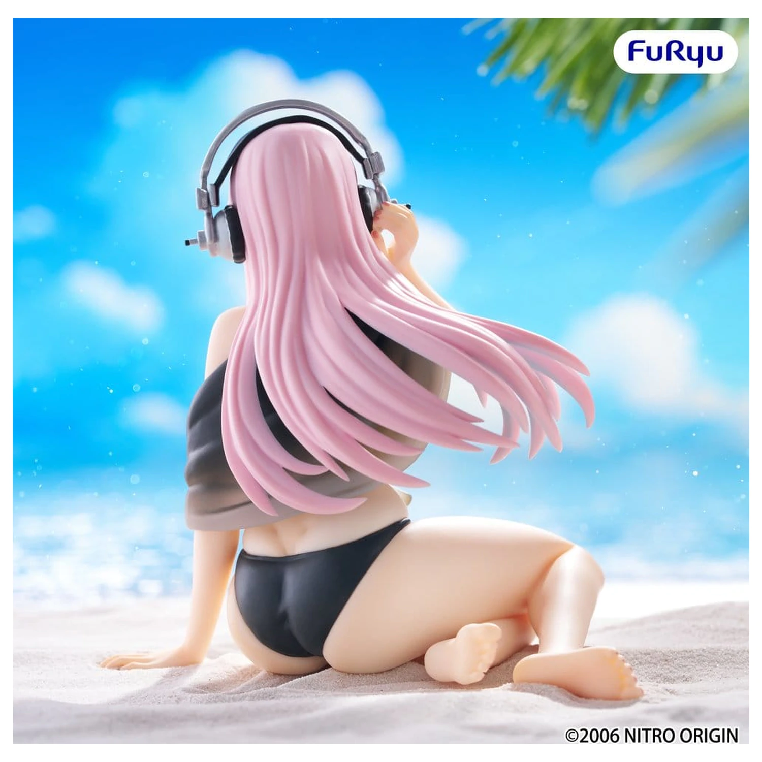 Super Sonico Noodle Stopper PVC kip Super Sonico Swimsuit Black Color Ver. 10 cm fotografija izdelka