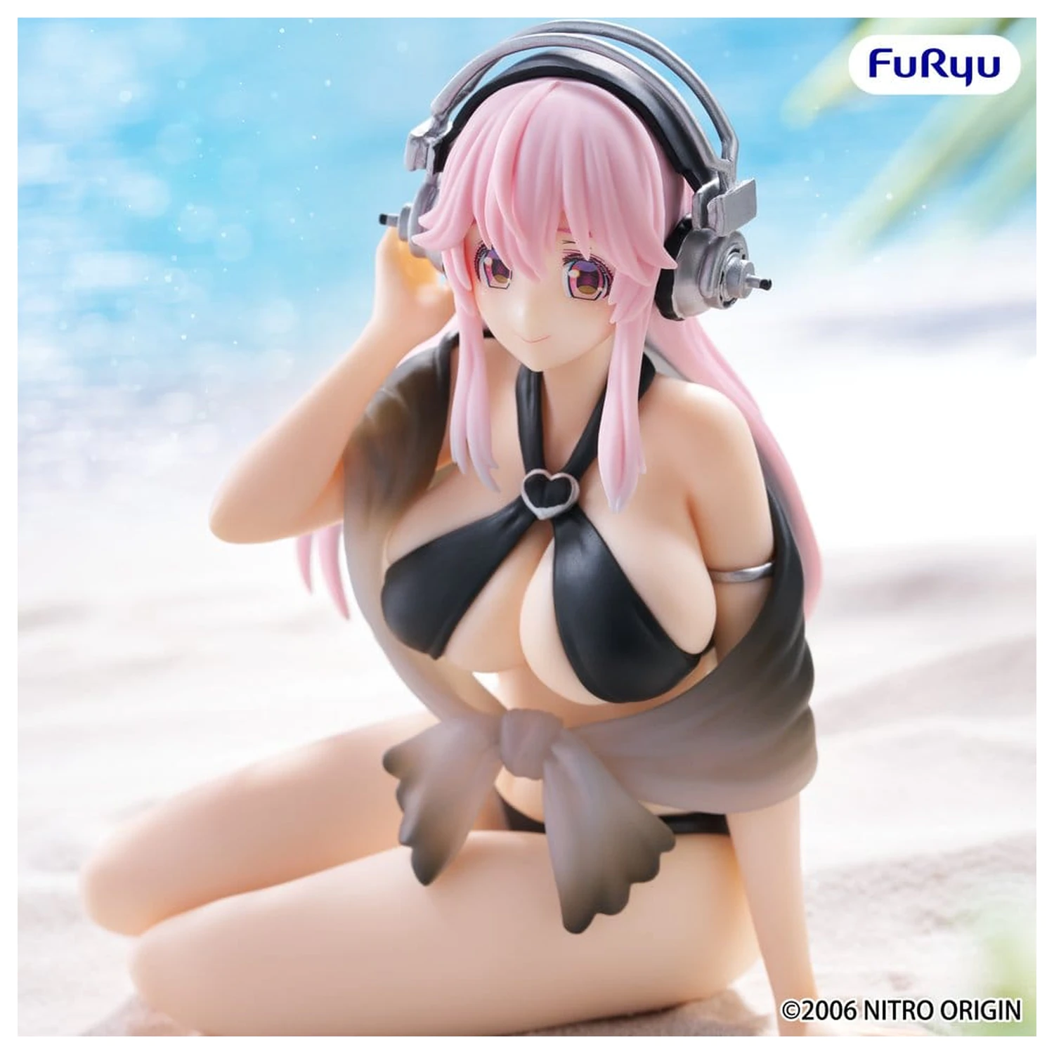 Super Sonico Noodle Stopper PVC kip Super Sonico Swimsuit Black Color Ver. 10 cm fotografija izdelka
