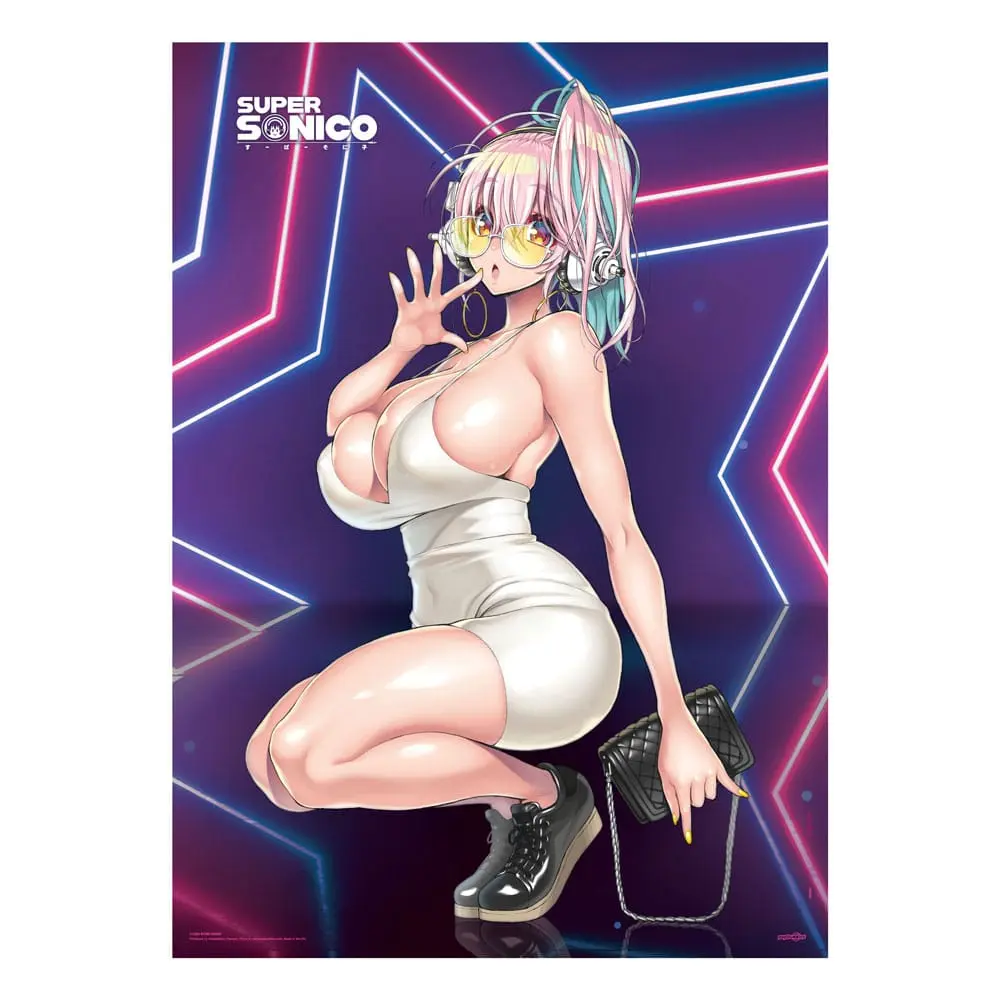 Super Sonico Wallscroll Super Star Fabric Poster 84 x 118 cm fotografija izdelka