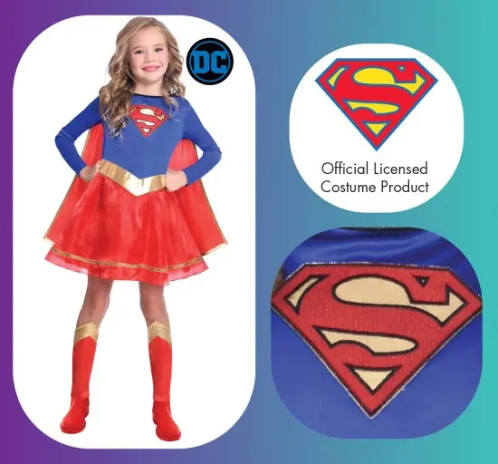 Supergirl Kostum Starost 6-8 fotografija izdelka