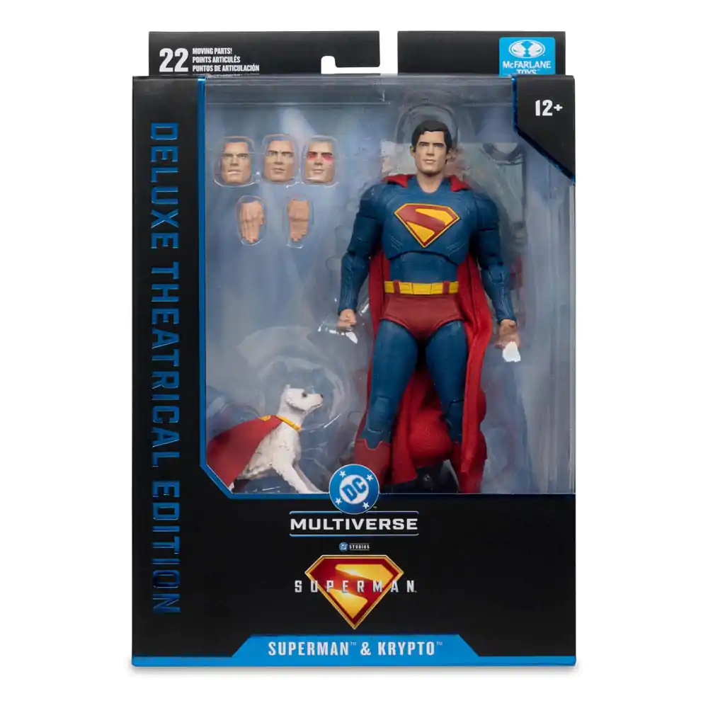 Superman (2025) DC Multiverse Deluxe akcijska figura Superman s Krypto the Super Dog 18 cm fotografija izdelka