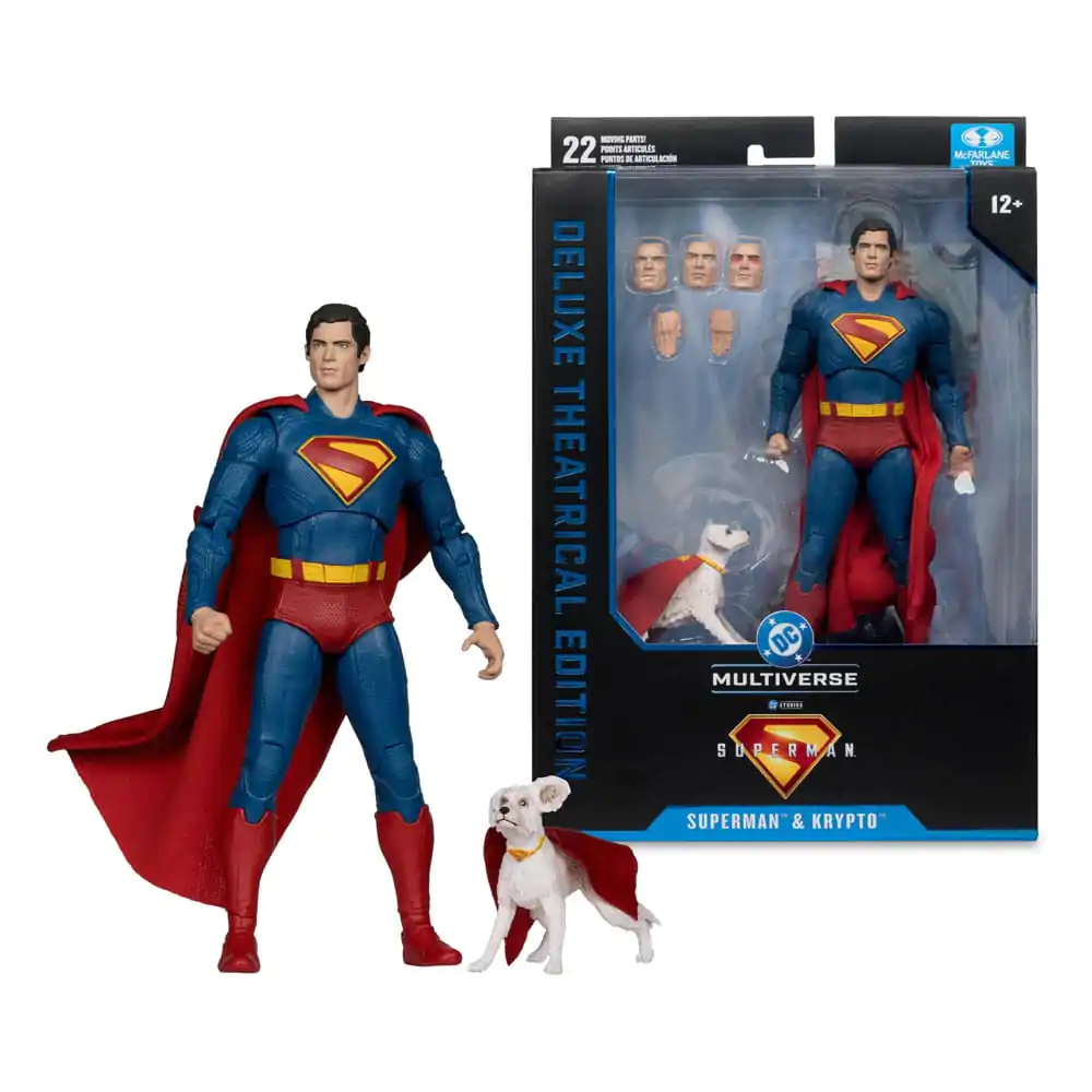 Superman (2025) DC Multiverse Deluxe akcijska figura Superman s Krypto the Super Dog 18 cm fotografija izdelka