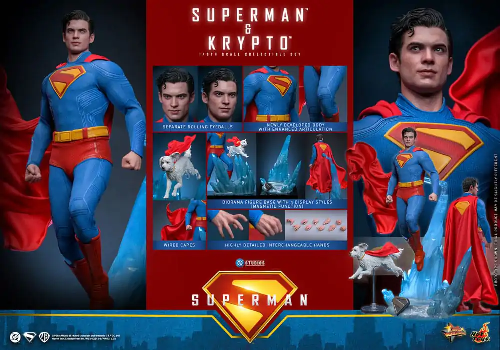 Superman (2025) Movie Masterpiece Akcijska figura 1/6 Superman & Krypto 33 cm fotografija izdelka