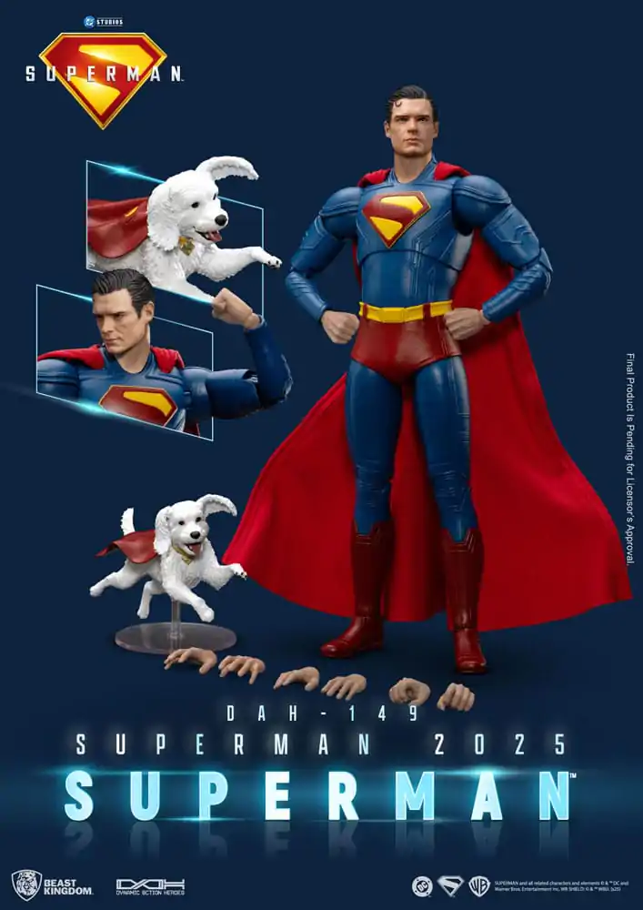 Superman (2025) Akcijska figura Superman & Krypto 21 cm fotografija izdelka