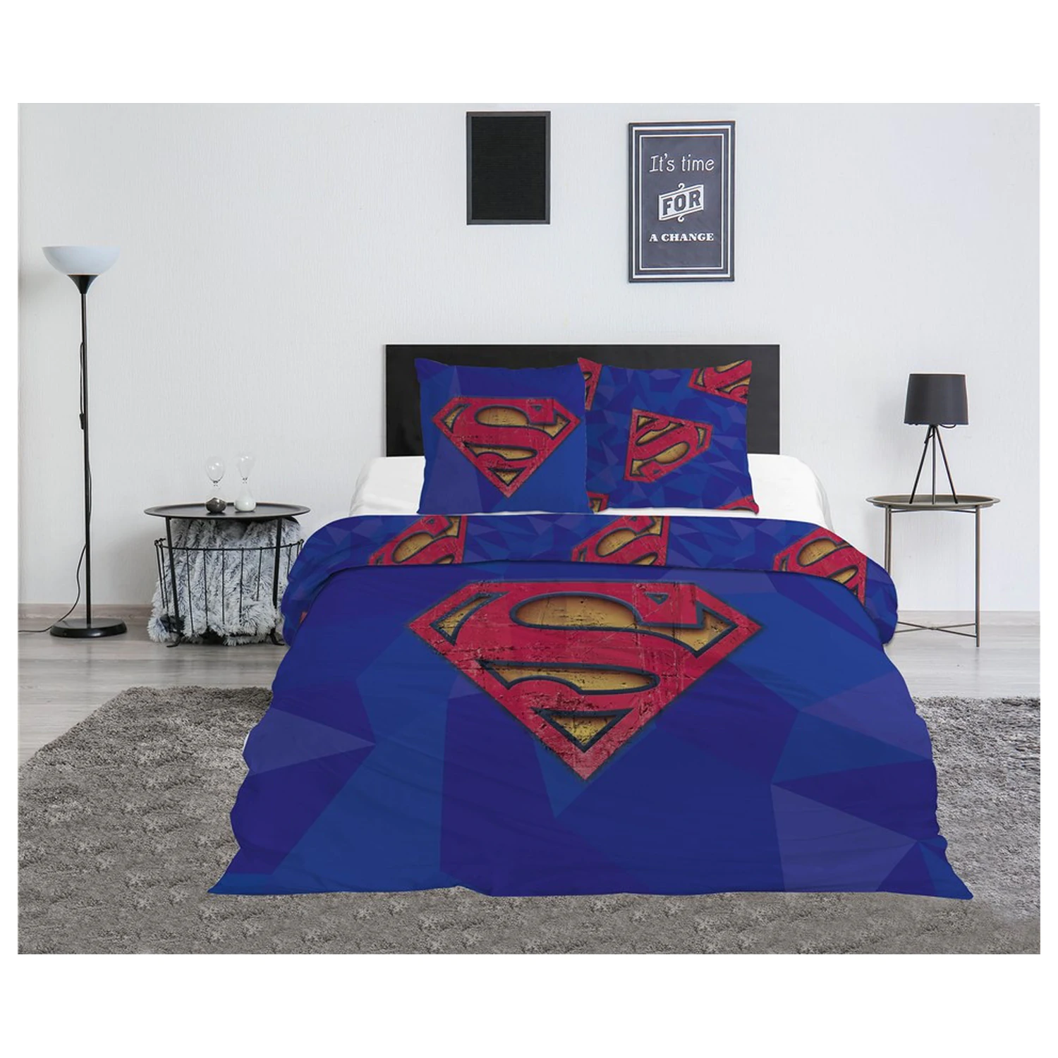 Superman Blue dvojna prevleka za odejo fotografija izdelka