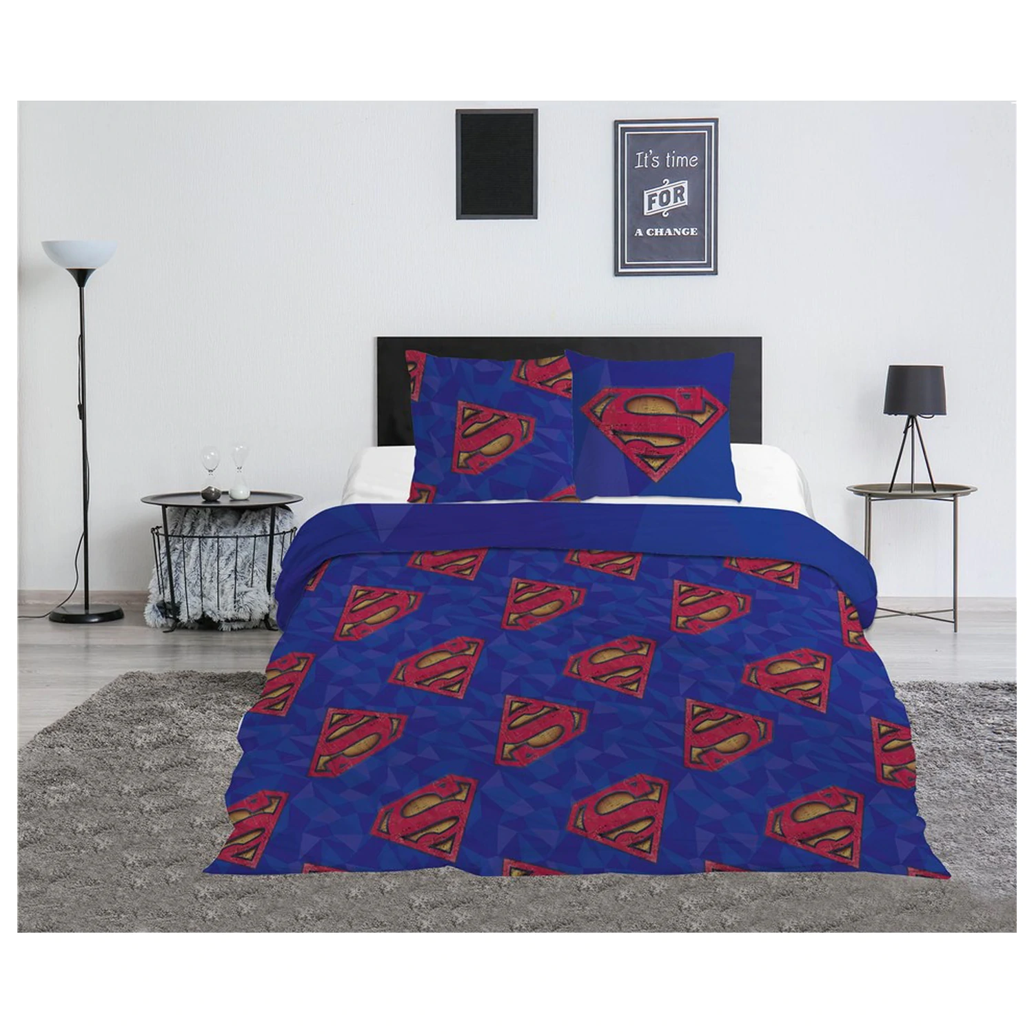 Superman Blue dvojna prevleka za odejo fotografija izdelka