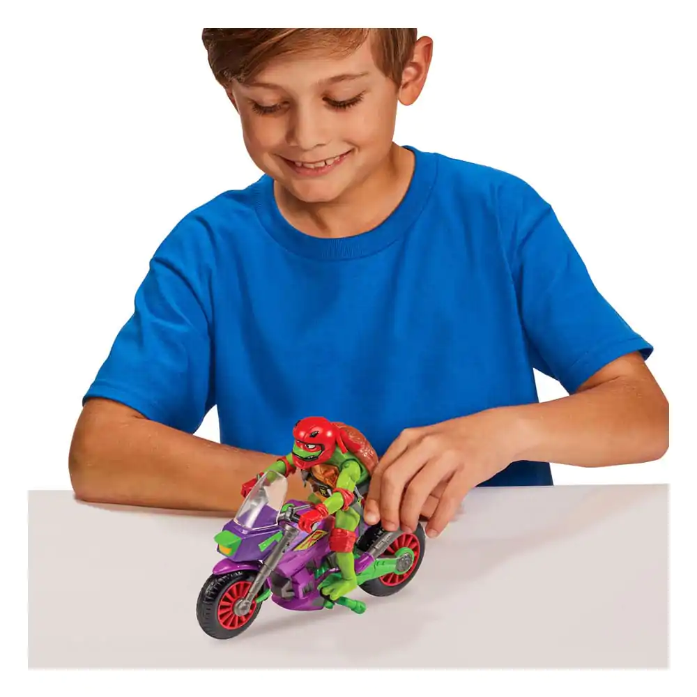 Tales of the Teenage Mutant Ninja Turtles Akcijska figura z vozilom Raphael & Purple Dragon 12 cm fotografija izdelka