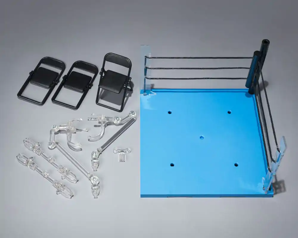 Tamashii Stage Action Figure Accessory Act Ring Corner & zložljiv stol Set Neutral Ver. / Set nevtralna različica fotografija izdelka