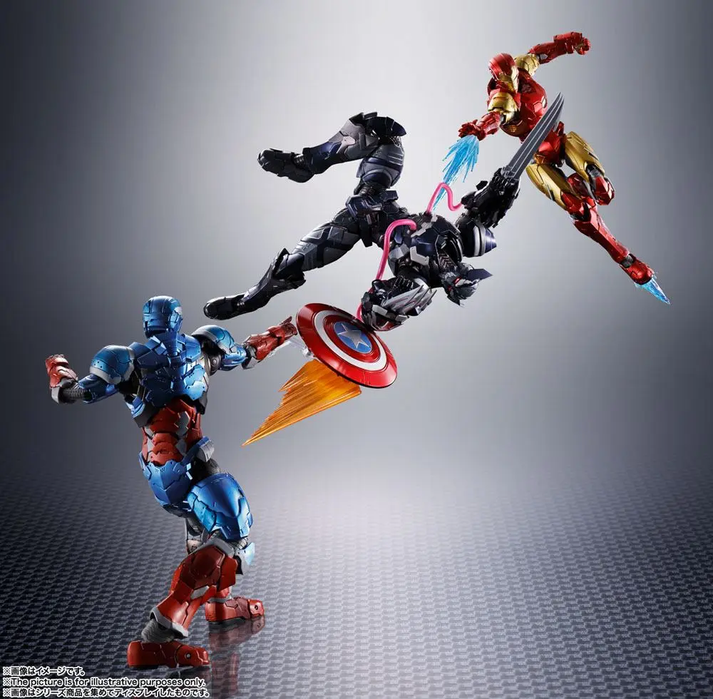 Tech-On Avengers S.H. Figuarts akcijska figura Venom Symbiote Wolverine 16 cm fotografija izdelka