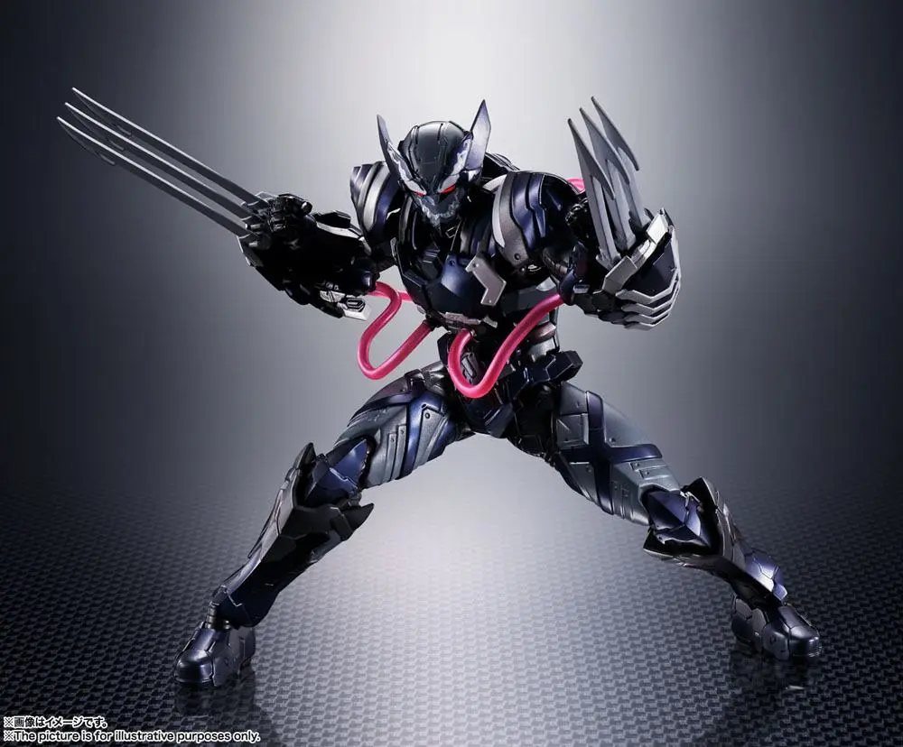 Tech-On Avengers S.H. Figuarts akcijska figura Venom Symbiote Wolverine 16 cm fotografija izdelka