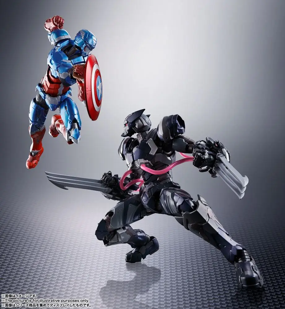 Tech-On Avengers S.H. Figuarts akcijska figura Venom Symbiote Wolverine 16 cm fotografija izdelka