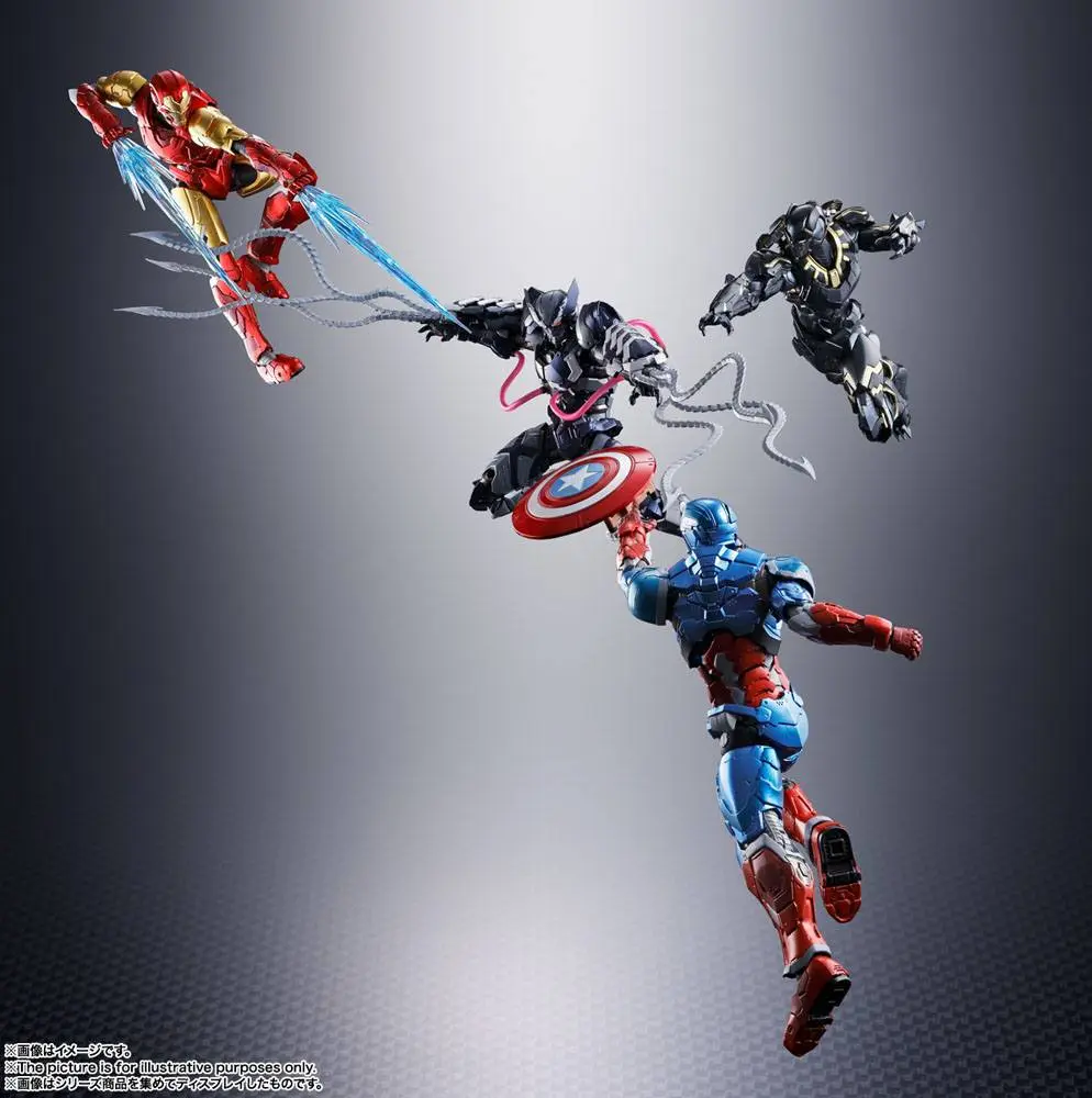 Tech-On Avengers S.H. Figuarts akcijska figura Venom Symbiote Wolverine 16 cm fotografija izdelka