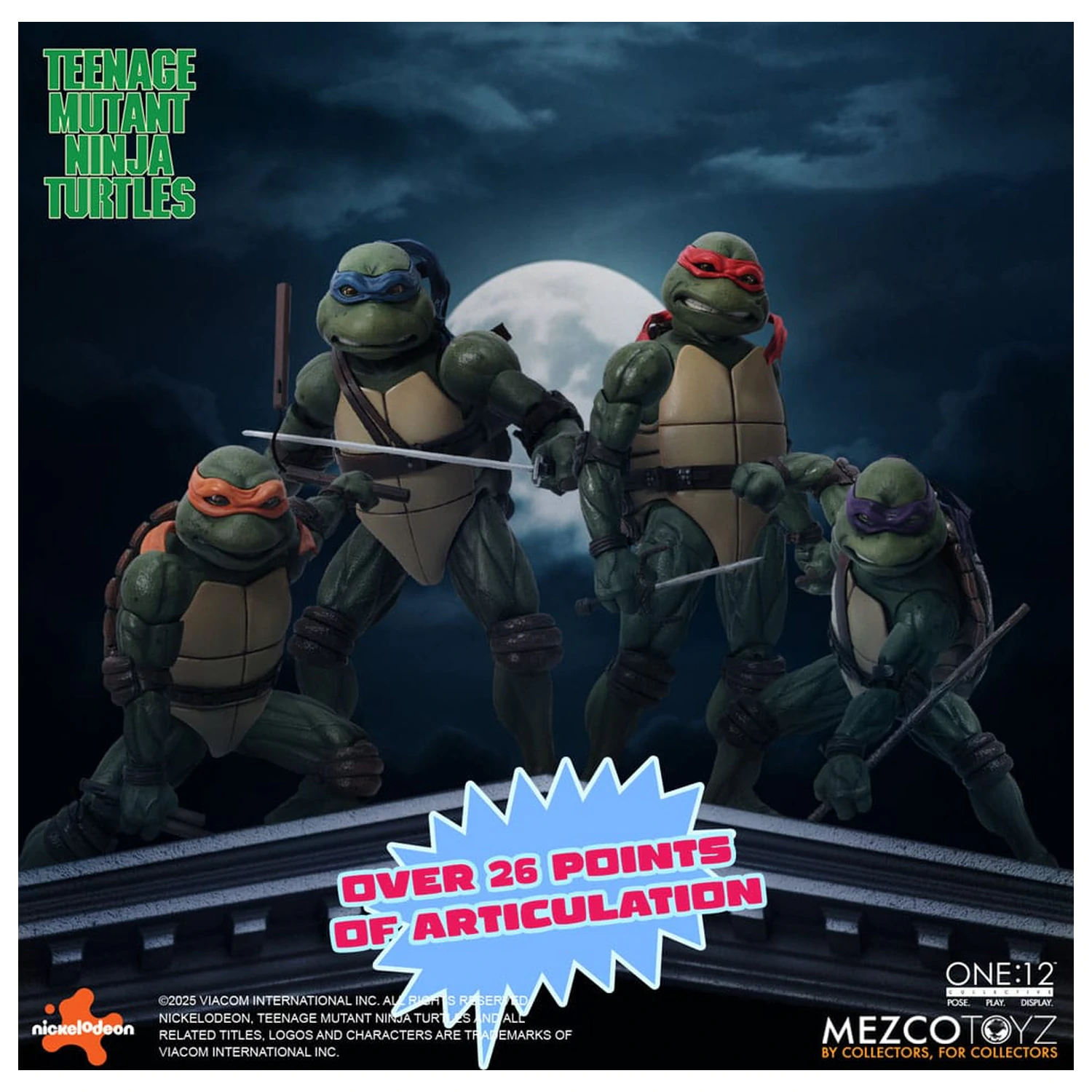 Teenage Mutant Ninja Turtles Figurice set v škatli 1/12 Teenage Mutant Ninja Turtles (1990 Movie) 15 cm fotografija izdelka