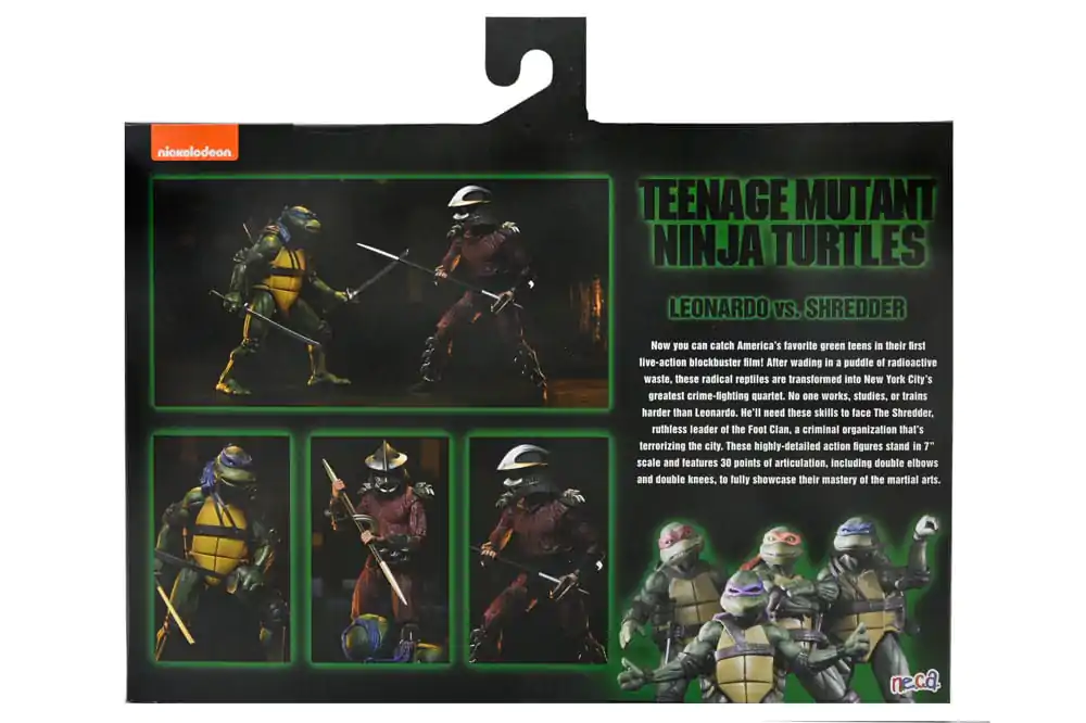 Teenage Mutant Ninja Turtles (1990 Movie) akcijska figura Roof Top Battle Shredder vs Leo 18 cm fotografija izdelka