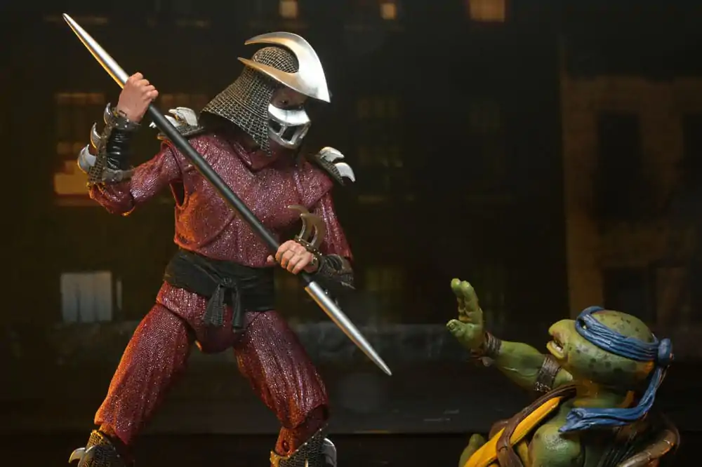 Teenage Mutant Ninja Turtles (1990 Movie) akcijska figura Roof Top Battle Shredder vs Leo 18 cm fotografija izdelka