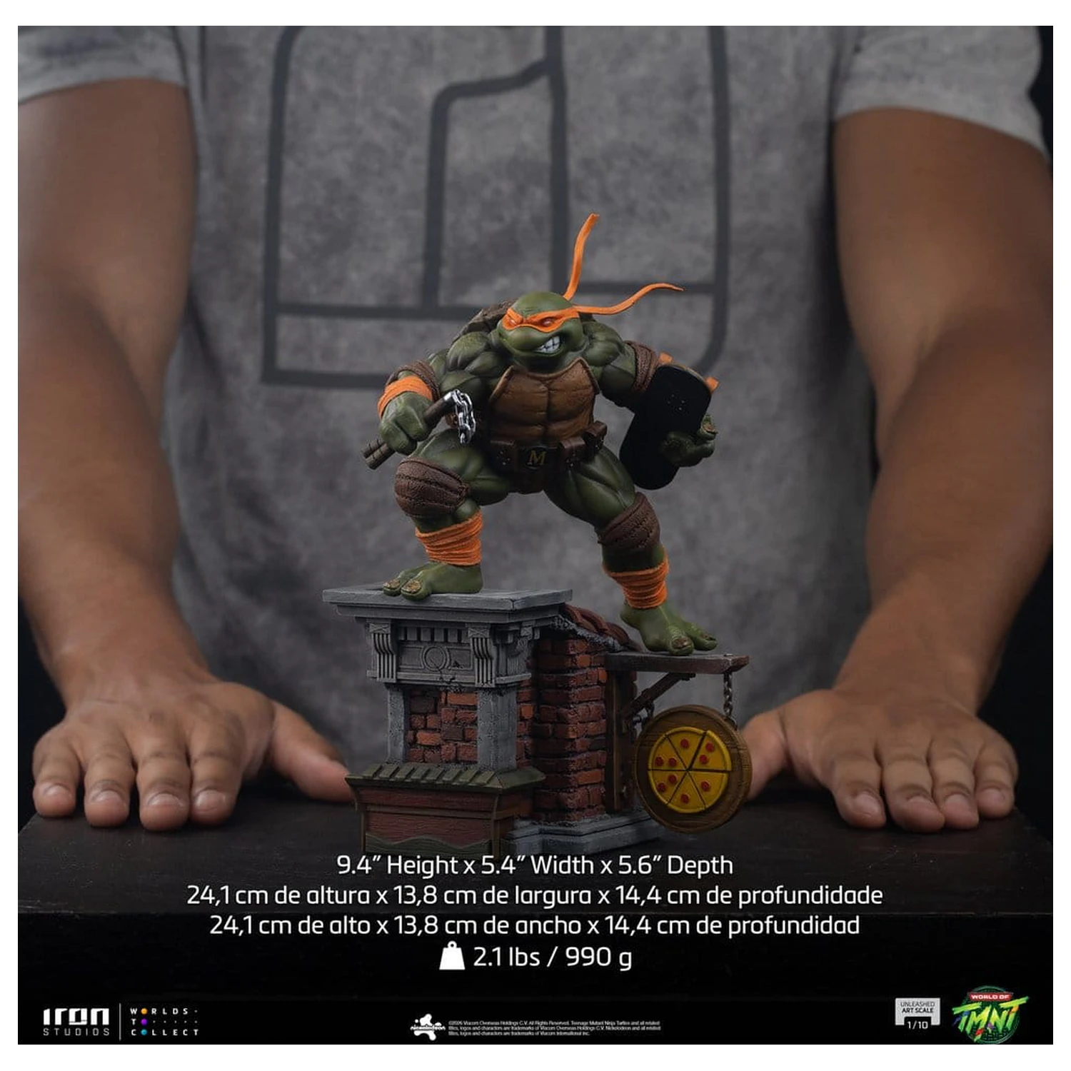 Teenage Mutant Ninja Turtles Art Scale Kip 1/10 Michelangelo Unleashed 24 cm fotografija izdelka
