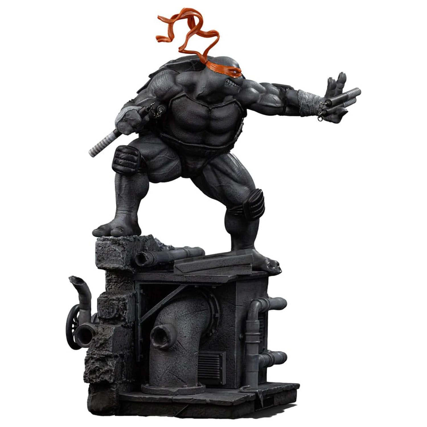 Teenage Mutant Ninja Turtles Art Scale kip 1/10 Michelangelo Black and White Variant 26 cm fotografija izdelka