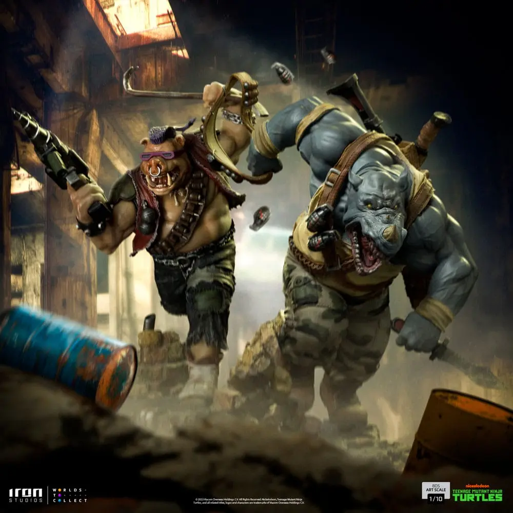 Želva Ninja najstnikov BDS umetniška figura v merilu 1/10 Rocksteady 24 cm fotografija izdelka