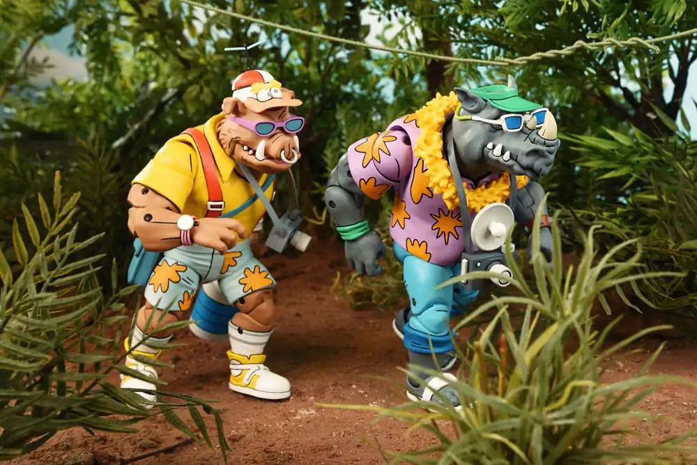 Teenage Mutant Ninja Turtles (Cartoon 1980) Akcijska Figura 2 Pack Vacation Bebop and Rocksteady 18 cm fotografija izdelka