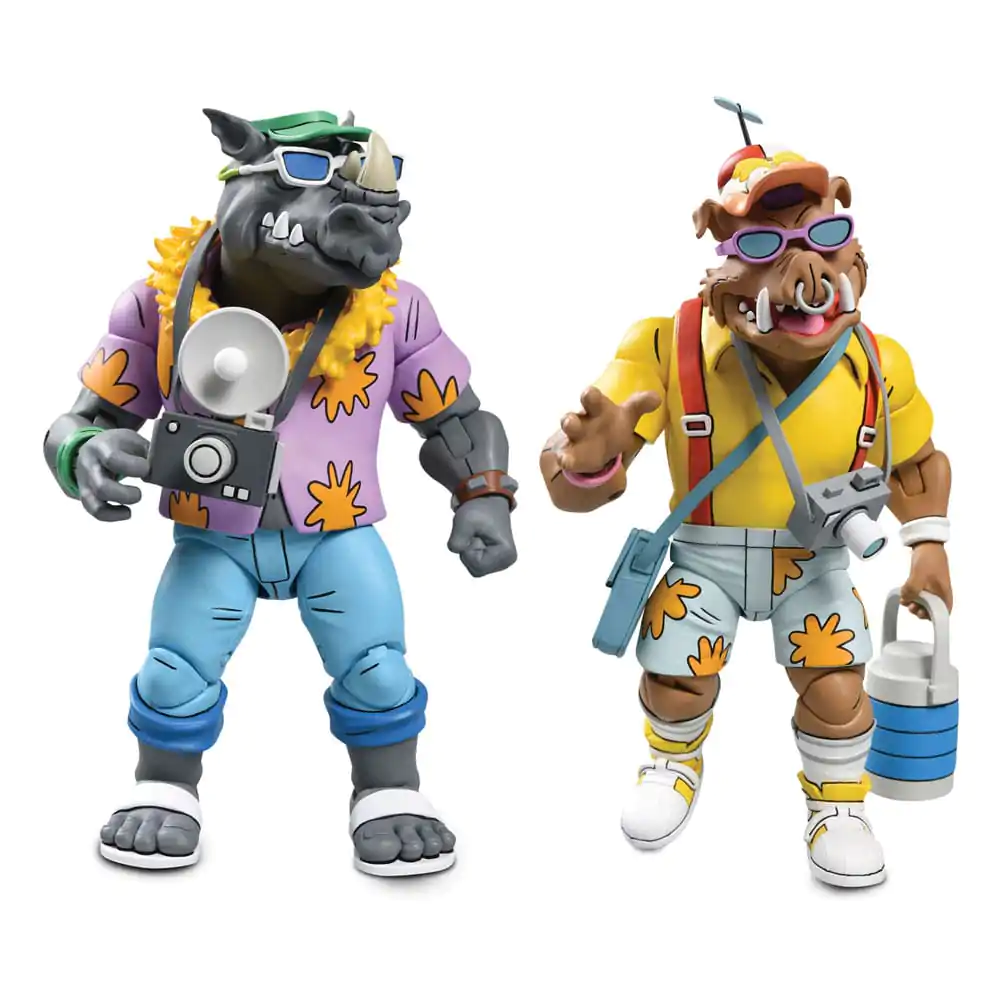 Teenage Mutant Ninja Turtles (Cartoon 1980) Akcijska Figura 2 Pack Vacation Bebop and Rocksteady 18 cm fotografija izdelka