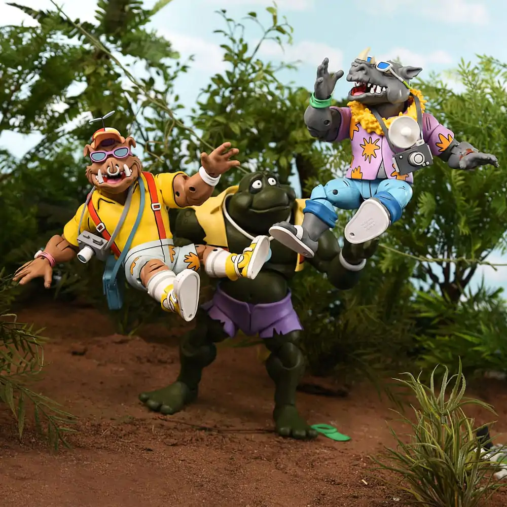 Teenage Mutant Ninja Turtles (Cartoon 1980) Akcijska Figura 2 Pack Vacation Bebop and Rocksteady 18 cm fotografija izdelka