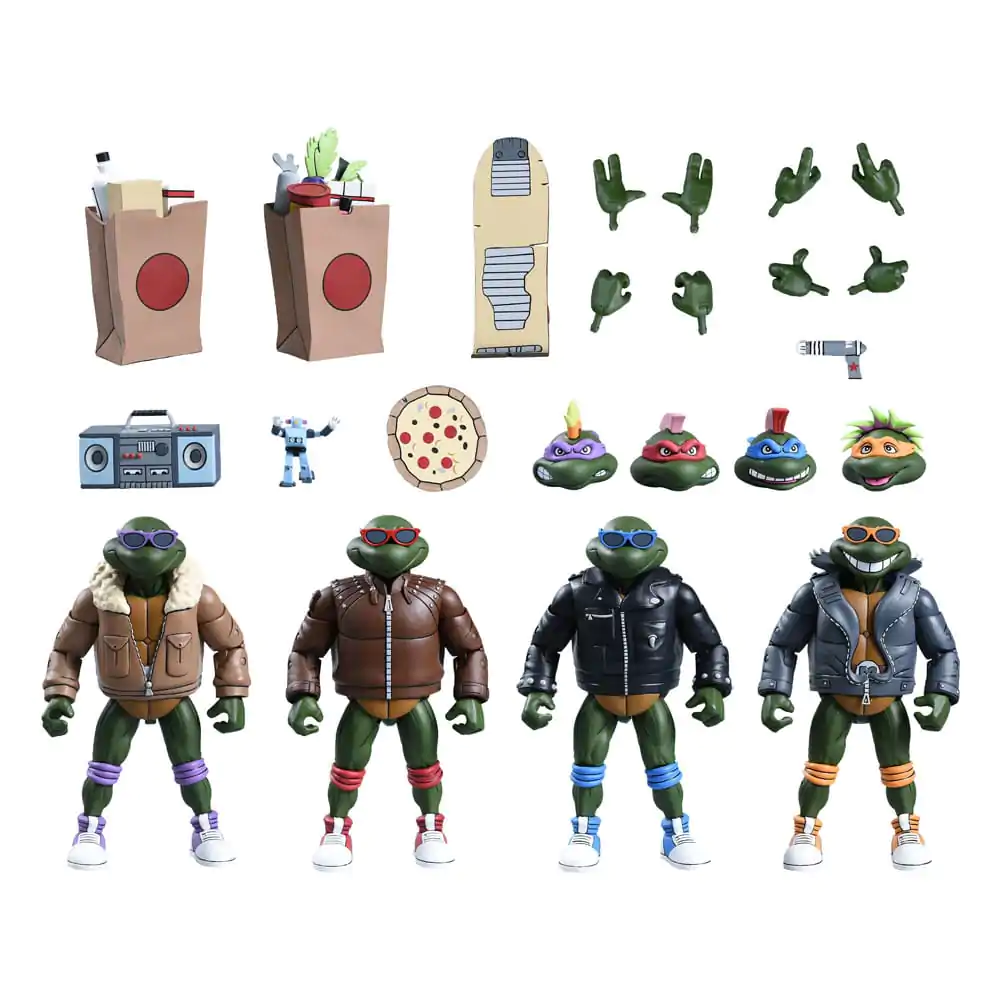 Teenage Mutant Ninja Turtles (Cartoon) akcijske figure set 4 Punk Turtles 18 cm fotografija izdelka