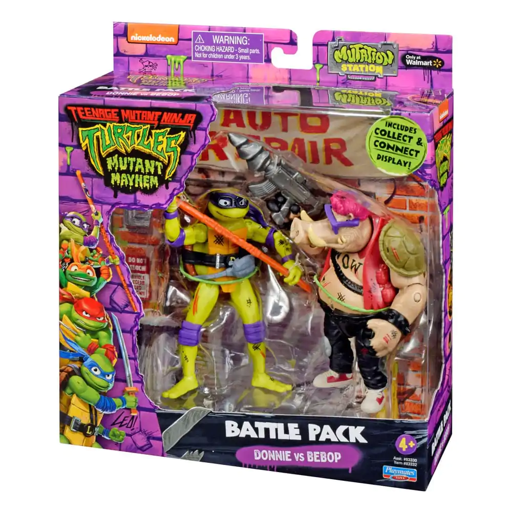 Teenage Mutant Ninja Turtles akcijske figure Donatello vs. Bebop 11 cm fotografija izdelka