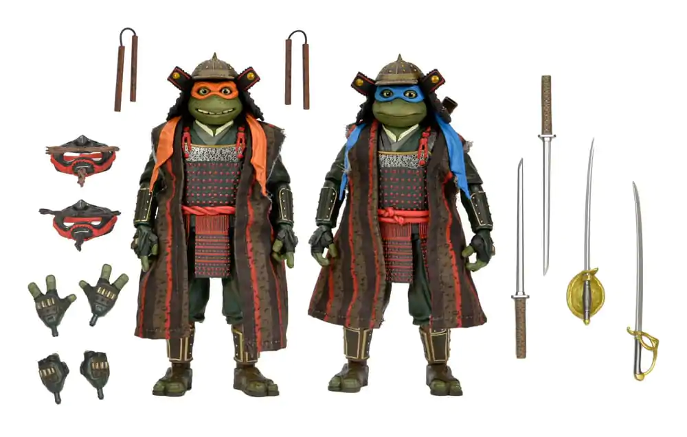 Teenage Mutant Ninja Turtles III akcijska figura, set 2 figuric Leonardo & Michelangelo 18 cm fotografija izdelka