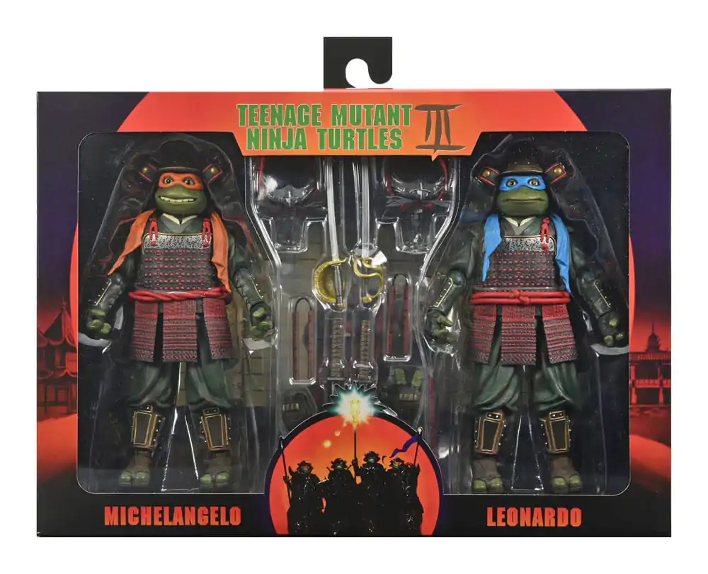 Teenage Mutant Ninja Turtles III akcijska figura, set 2 figuric Leonardo & Michelangelo 18 cm fotografija izdelka