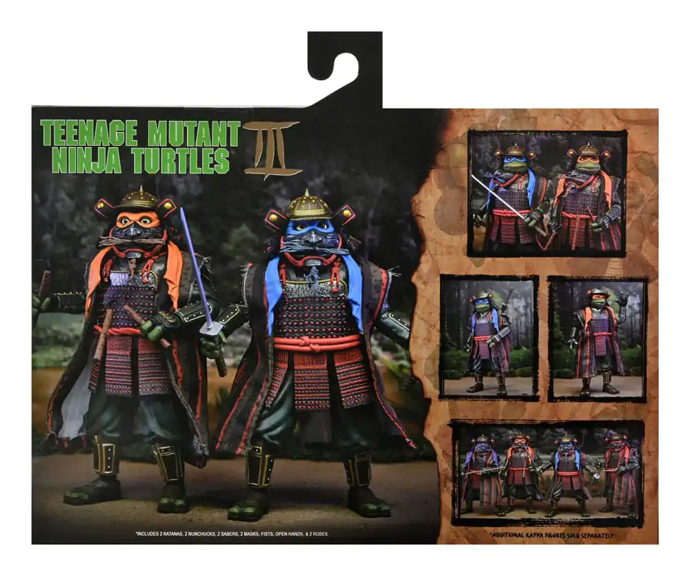 Teenage Mutant Ninja Turtles III akcijska figura, set 2 figuric Leonardo & Michelangelo 18 cm fotografija izdelka