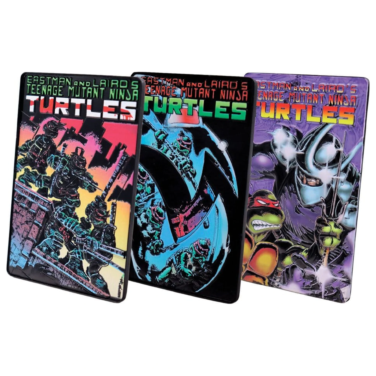 Teenage Mutant Ninja Turtles Komplet treh kovinskih ploščic z naslovnico stripa Limited Edition fotografija izdelka