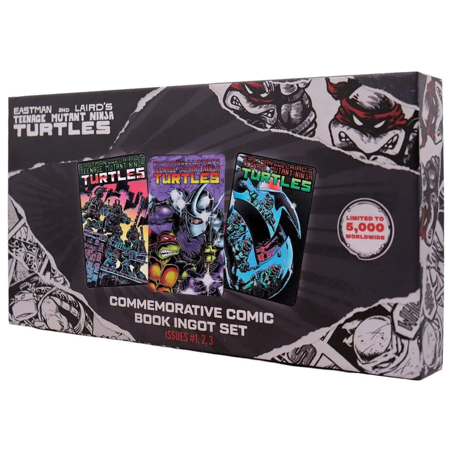 Teenage Mutant Ninja Turtles Komplet treh kovinskih ploščic z naslovnico stripa Limited Edition fotografija izdelka