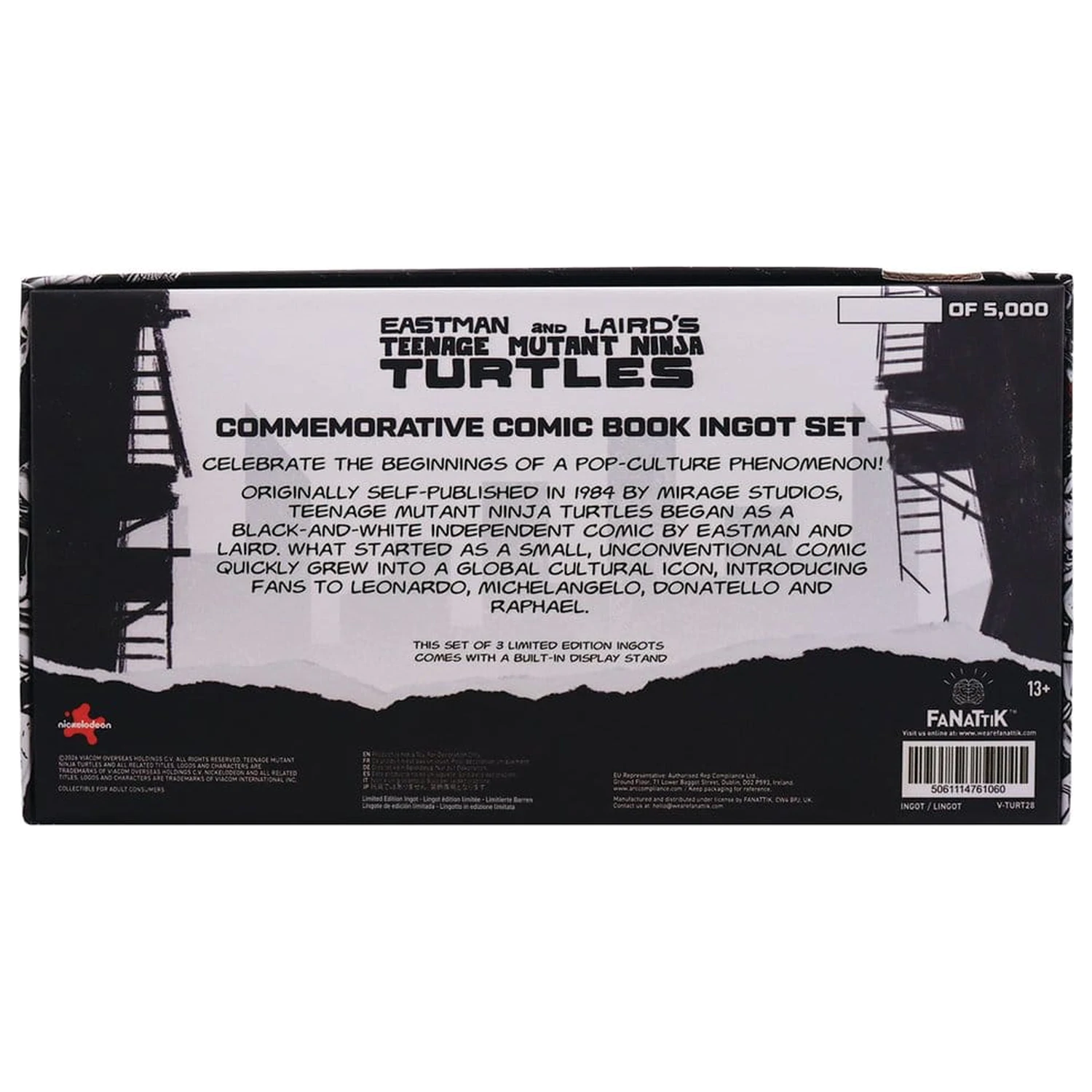 Teenage Mutant Ninja Turtles Komplet treh kovinskih ploščic z naslovnico stripa Limited Edition fotografija izdelka
