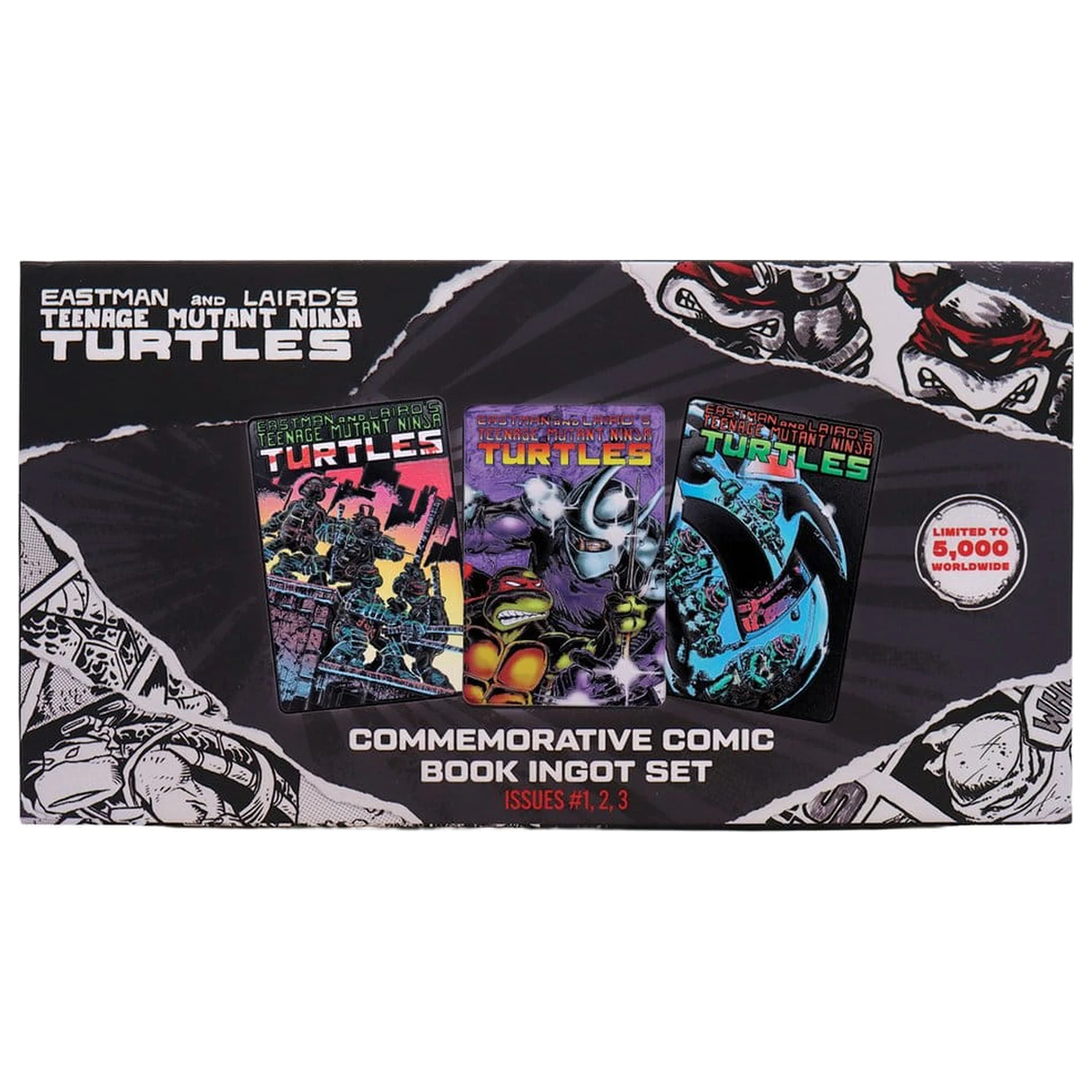 Teenage Mutant Ninja Turtles Komplet treh kovinskih ploščic z naslovnico stripa Limited Edition fotografija izdelka