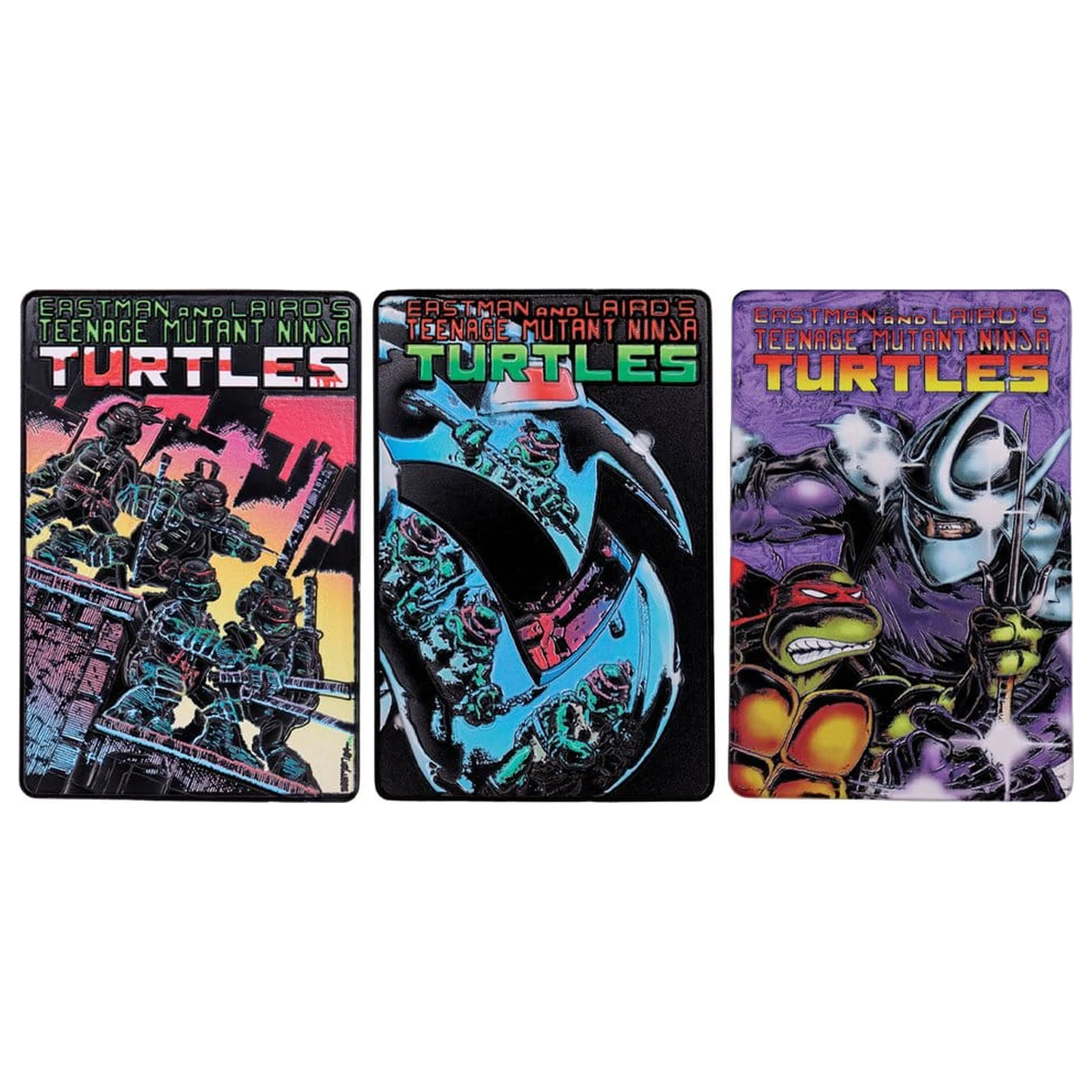 Teenage Mutant Ninja Turtles Komplet treh kovinskih ploščic z naslovnico stripa Limited Edition fotografija izdelka