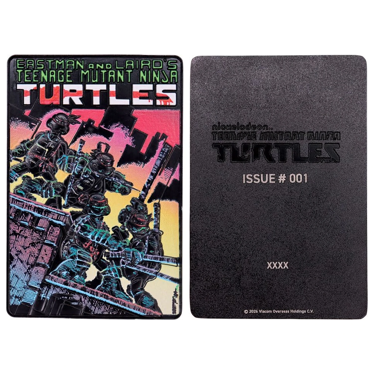 Teenage Mutant Ninja Turtles Komplet treh kovinskih ploščic z naslovnico stripa Limited Edition fotografija izdelka