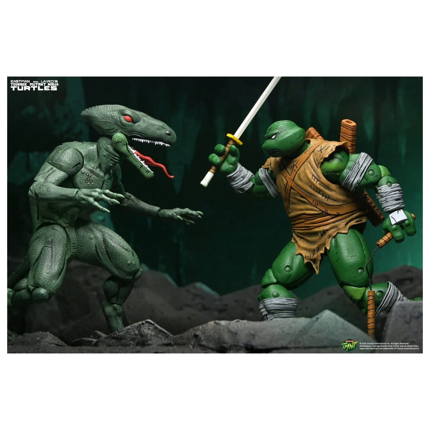 Teenage Mutant Ninja Turtles (Mirage Comics) Akcijska figura 2-paket Daimyo Orkai & Raptor 18 cm fotografija izdelka