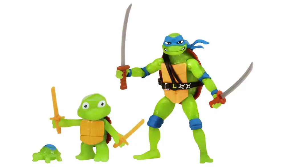 Teenage Mutant Ninja Turtles: Mutant Mayhem Akcijska figura set 3 kos Leonardo Evolution 10 cm fotografija izdelka